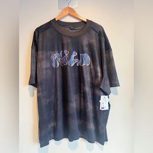 Cross Eyed Moose "WILD" Oversized Grapphic T-Shirt XXL Delicioso Sun Fade NWT
